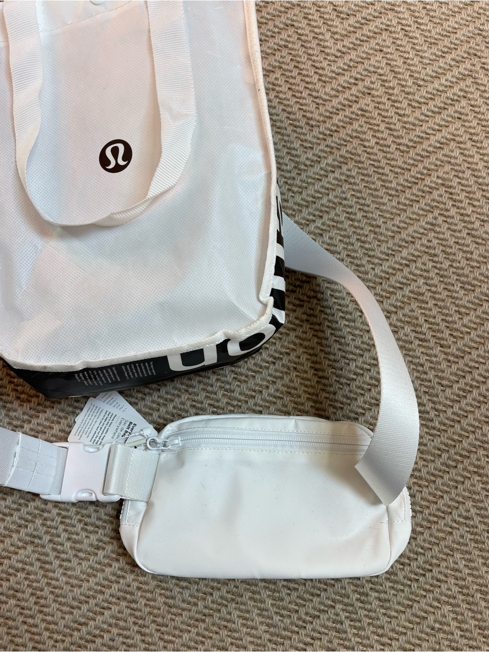 NWT Lululemon White Belt Bag
